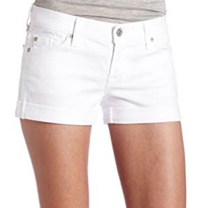 7 for all mankind jean shorts- white